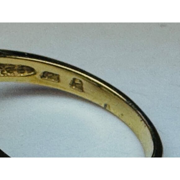 Estate Size 7 CZ Ring Gold Plated Sterling Silver 925 Marquise Cluster 3.6g - Picture 7 of 11